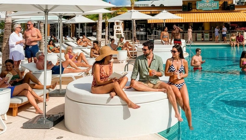 Poolbed Up to 2 guests